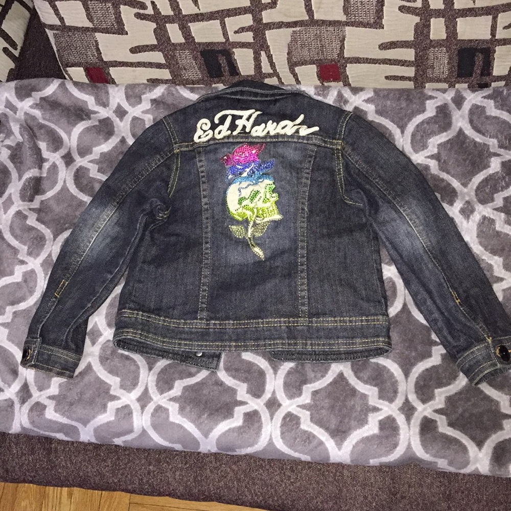 kids girls Ed Hardy denim jean jacket